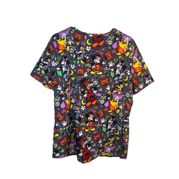 Disney Halloween Spooky Pumpkins Mickey & Minnie Squad Nurse Doctor Scrub Sz L - Picture 9 of 11